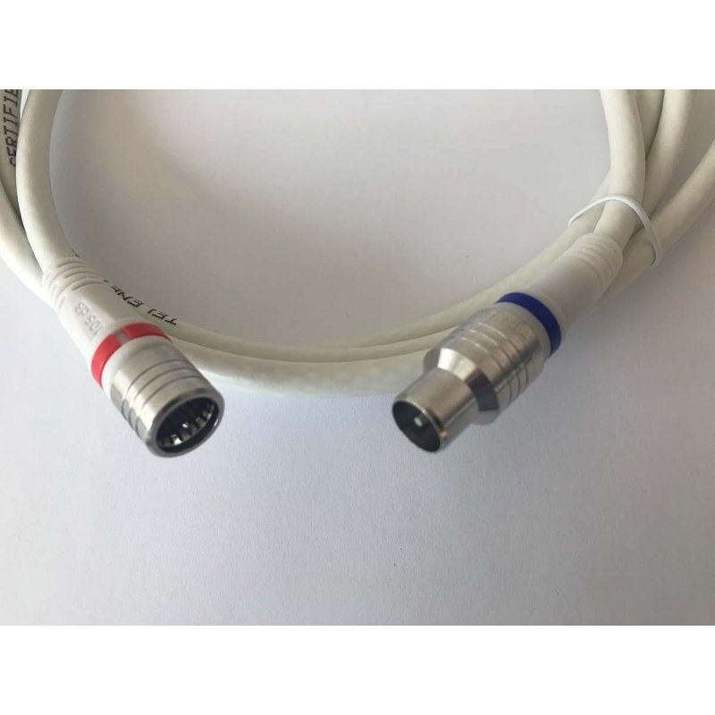 Koaxiální Kabel Přemluvit IEC Female - F Zástrčka Přímý 1.5 m Bílá - obrázek č. 1