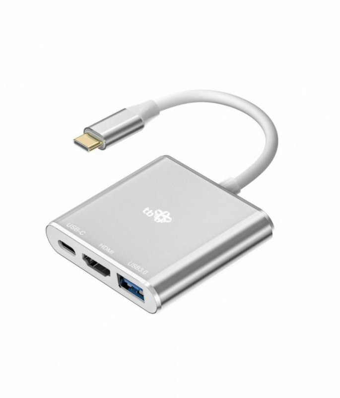 TB adapter USB-C 3v1 - HDMI, USB, PD - obrázek produktu
