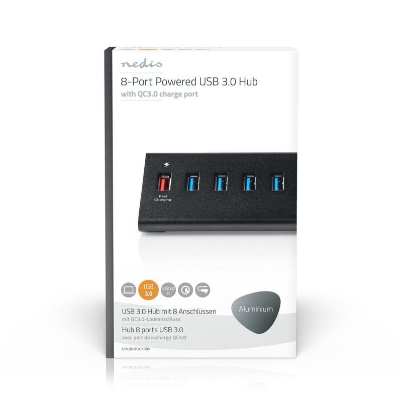 USB hub | USB Micro-B Zásuvka  UHUBUP3810BK - obrázek č. 5