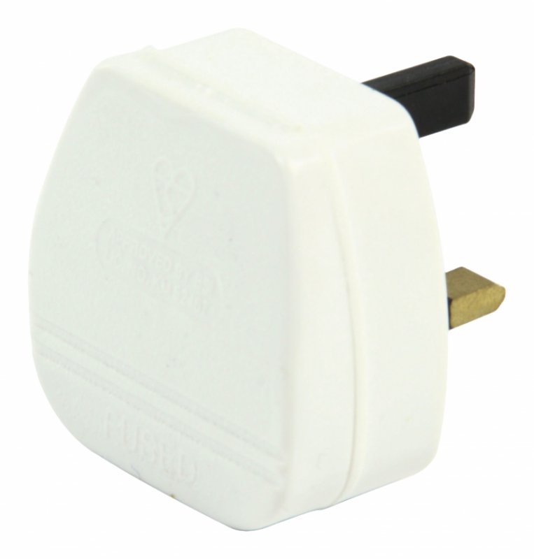 Napájecí konektor UK / Typ G 90 ° 3 A Bílá - obrázek č. 1