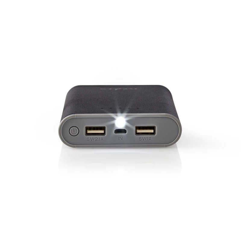 Externí akumulátor | 10000 mAh | 2 výstupy USB-A 3.1 A | Vstup Micro USB | Černá barva - obrázek č. 1