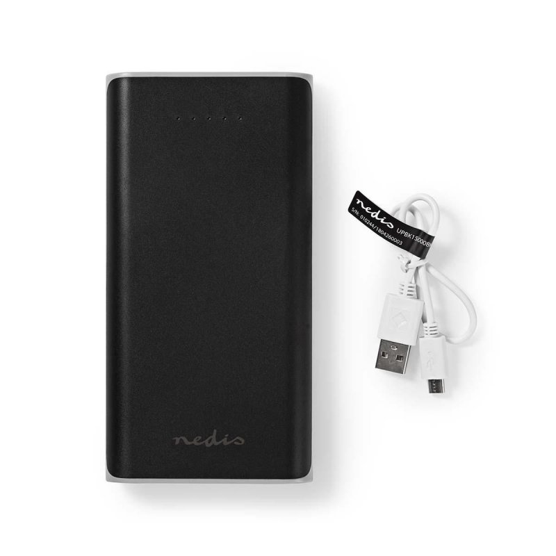 Externí akumulátor | 20000 mAh | 2 výstupy USB-A 3.1 A | Vstup Micro USB | Černá barva - obrázek č. 4