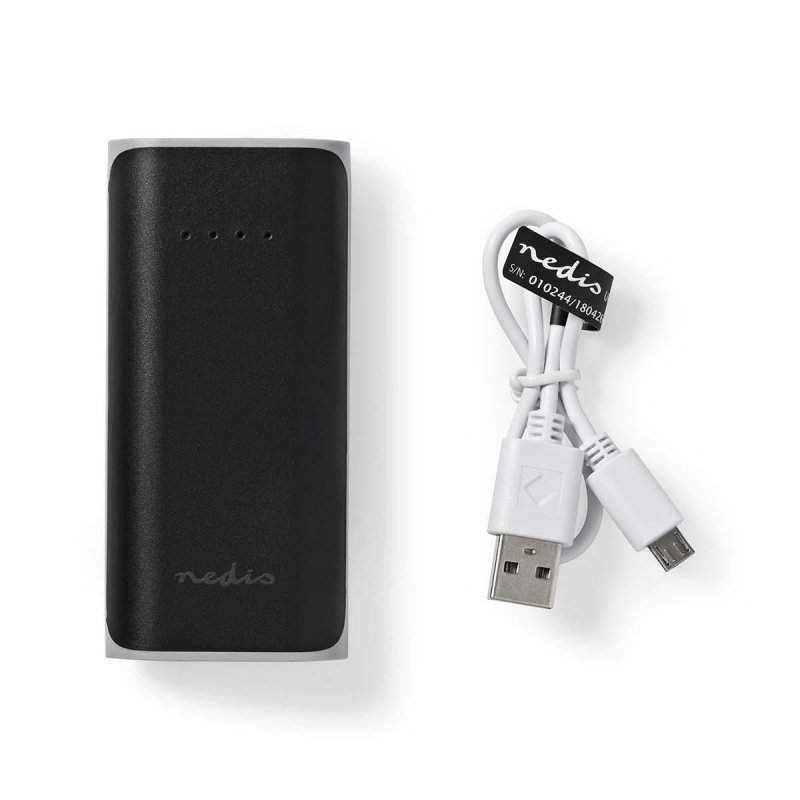 Externí akumulátor | 5000 mAh | 1 výstup USB-A 1.0 A | Vstup Micro USB | Černá barva - obrázek č. 4