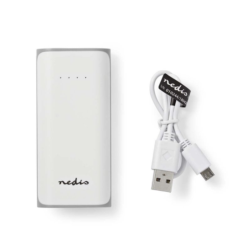 Externí akumulátor | 5000 mAh | 1 výstup USB-A 1.0 A | Vstup Micro USB | Bílá barva - obrázek č. 4