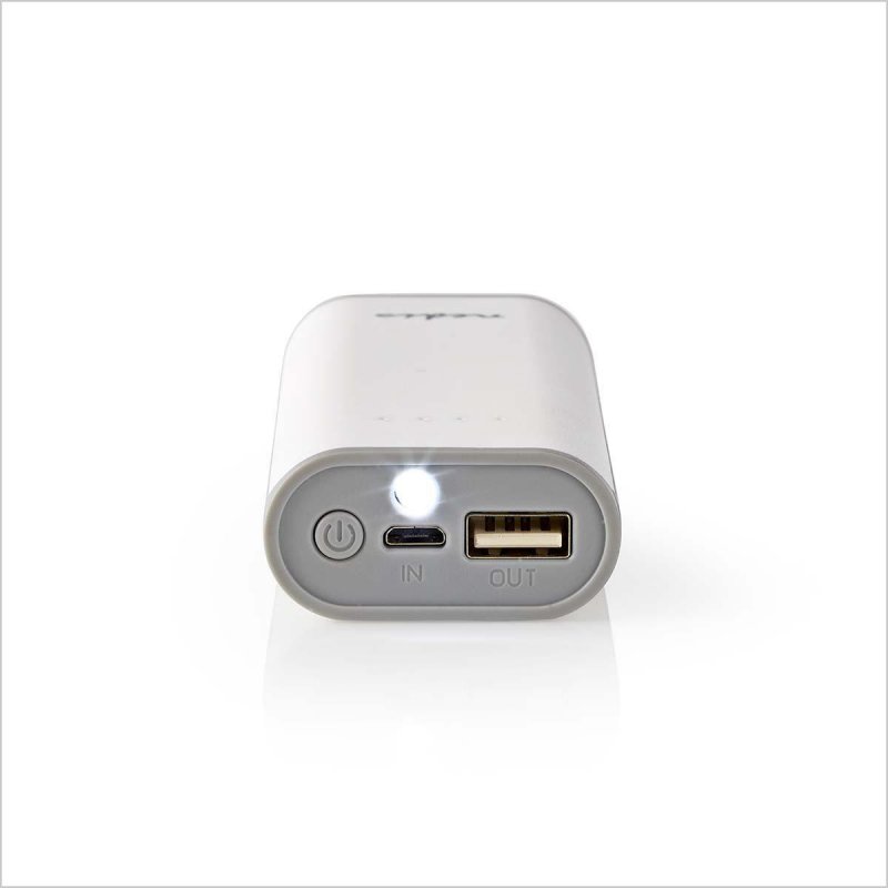 Externí akumulátor | 5000 mAh | 1 výstup USB-A 1.0 A | Vstup Micro USB | Bílá barva - obrázek č. 1