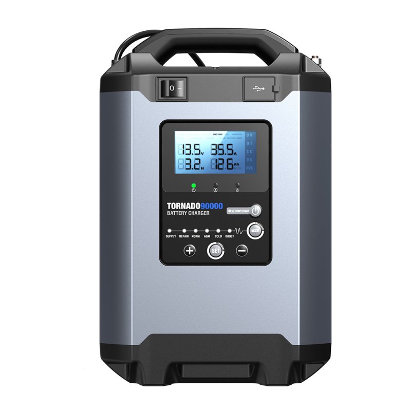 TOPDON Nabíječka autobaterie Tornado 90000 / Příkon 1600W max / 20-2800Ah / Pro 12V a 24V / 5-90A / 11-31V - obrázek č. 5