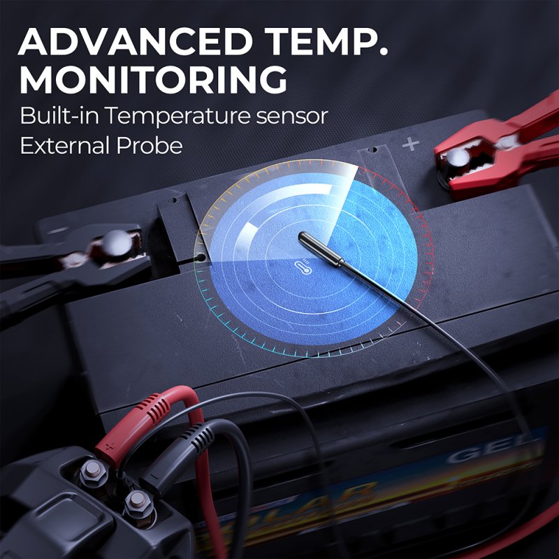 TOPDON Nabíječka autobaterie Tornado 90000 / Příkon 1600W max / 20-2800Ah / Pro 12V a 24V / 5-90A / 11-31V - obrázek č. 3