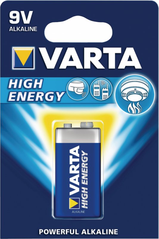 Alkalická Baterie 9V | 6LR61 | 1-Blistr | Modrá / Žlutá - obrázek produktu