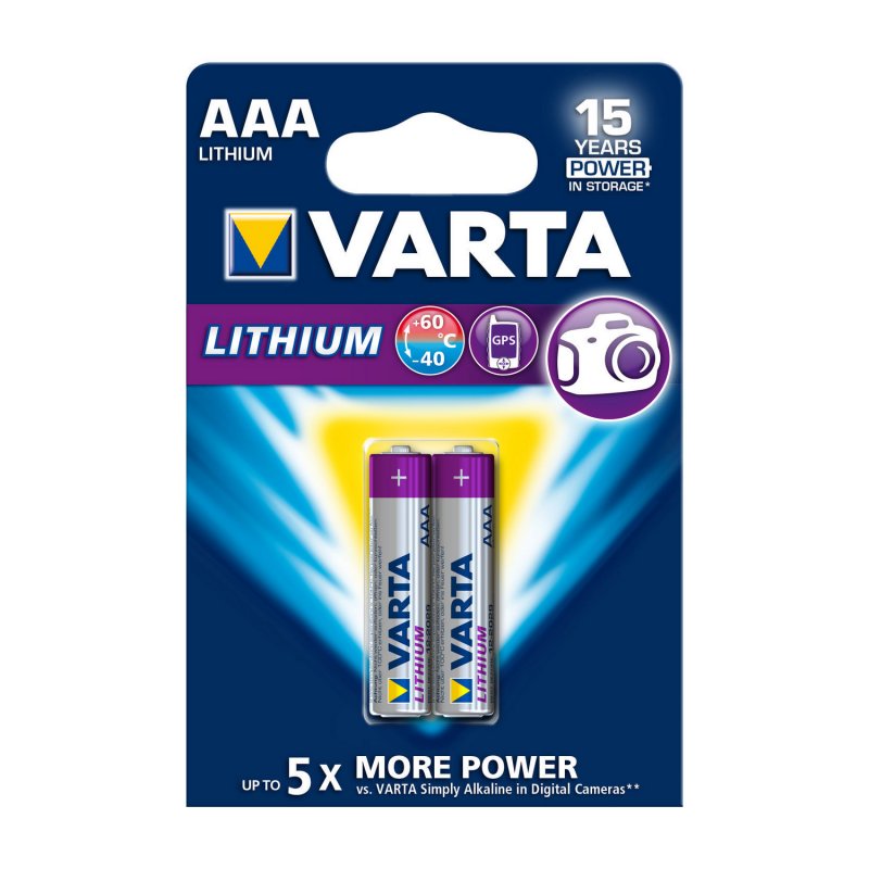 Lithiová Baterie AAA | 1.5 V DC | 1100 mAh | 2-Blistrová karta | Šedá / Stříbrná - obrázek produktu