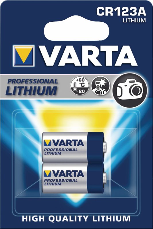 Lithiová Baterie CR123A 3 V 2-Blistr VARTA-CR123A-2 - obrázek produktu