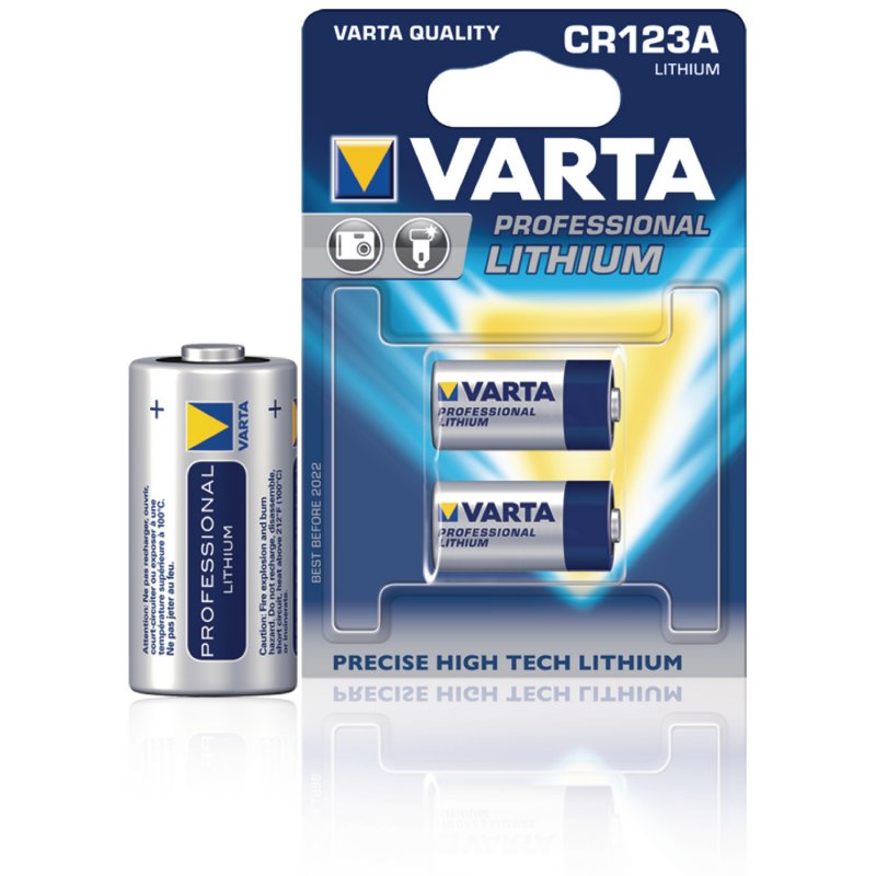 Lithiová Baterie CR123A 3 V 2-Blistr VARTA-CR123A-2 - obrázek č. 1