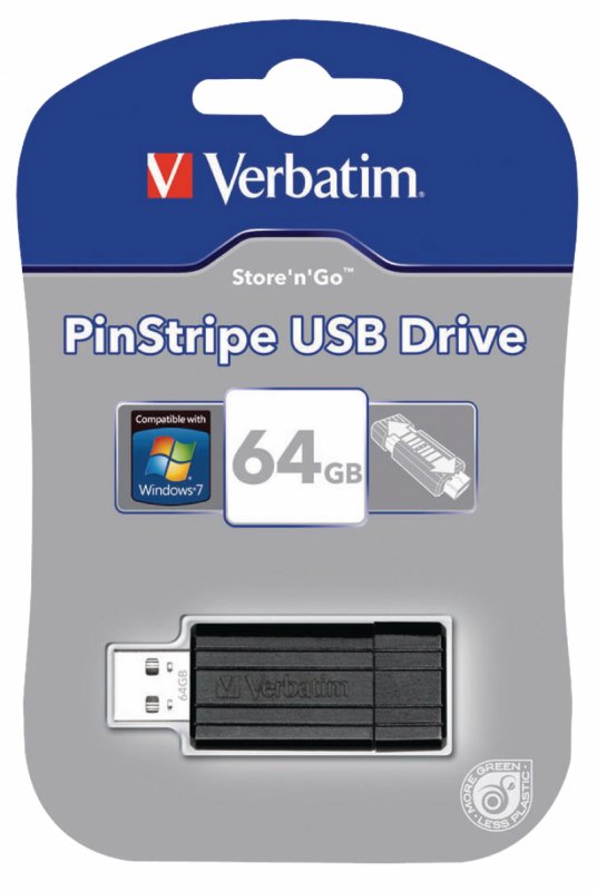 PinStripe Flash Drive USB 2.0 64GB Černá - obrázek č. 2