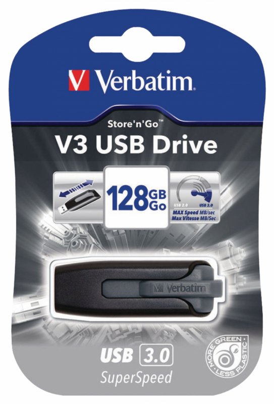 V3 Flash Drive USB 3.0 128GB Černá - obrázek č. 2