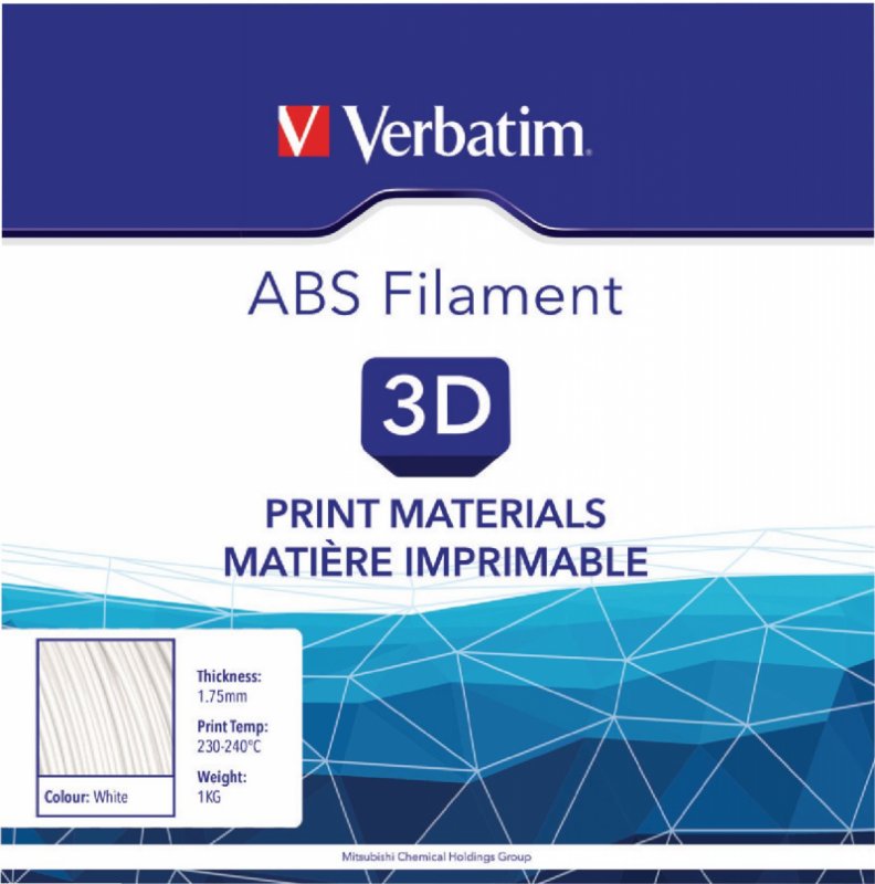 Vlákno ABS 1.75 mm 1 kg Bílá - obrázek č. 1
