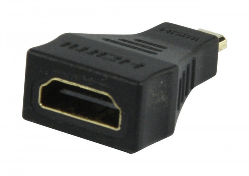 Adaptérem High Speed HDMI s Ethernetem HDMI Micro Konektor - HDMI Zásuvka Černá - obrázek č. 1
