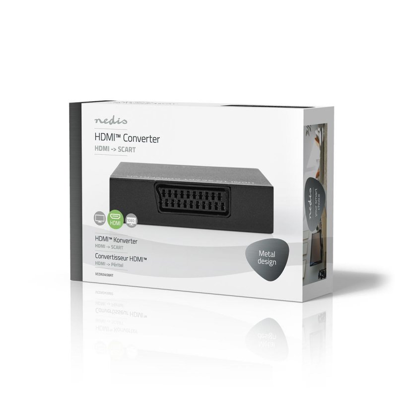 HDMI™ Převodník | Vstup HDMI ™ | SCART Zásuvka | 1cestný | 1080p | 1.65 Gbps | Hliník | Antracitová - obrázek č. 6