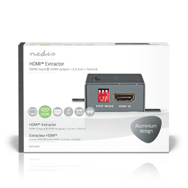 HDMI™ Audio Převodník | Digitální a Stereo - 1x HDMI™ vstup | 1x HDMI™ výstup + TosLink + 3,5 mm - obrázek č. 6