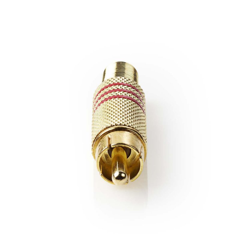 Konektor RCA Zástrčka Zlatá/Červená - obrázek č. 1