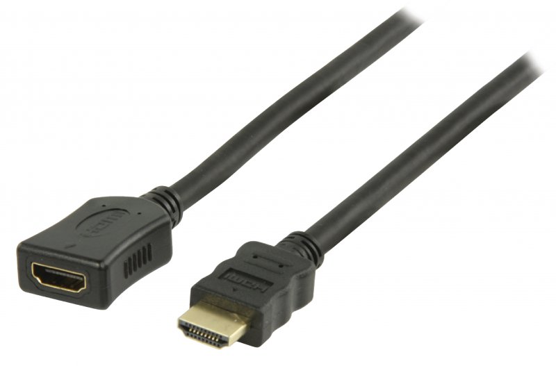 High Speed HDMI Kabel s Ethernetem HDMI Konektor - HDMI Zásuvka 3.00 m Černá - obrázek produktu