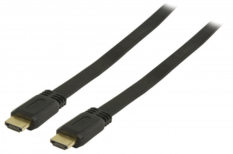 Plochý High Speed HDMI Kabel s Ethernetem HDMI Konektor - HDMI Konektor 3.00 m Černá - obrázek produktu