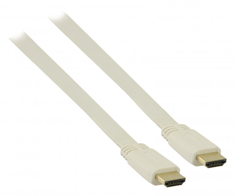 Plochý High Speed HDMI Kabel s Ethernetem HDMI Konektor - HDMI Konektor 1.50 m Bílá - obrázek č. 1