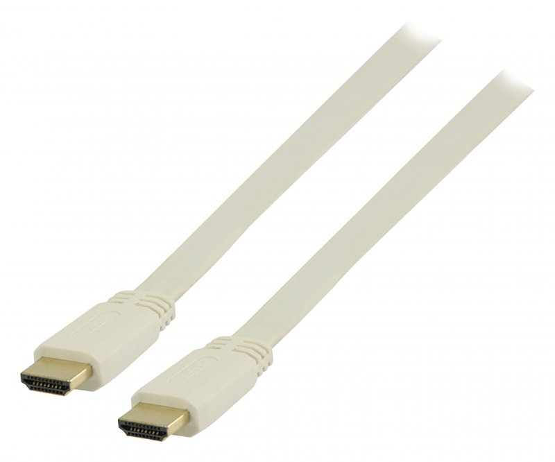 Plochý High Speed HDMI Kabel s Ethernetem HDMI Konektor - HDMI Konektor 1.50 m Bílá - obrázek produktu