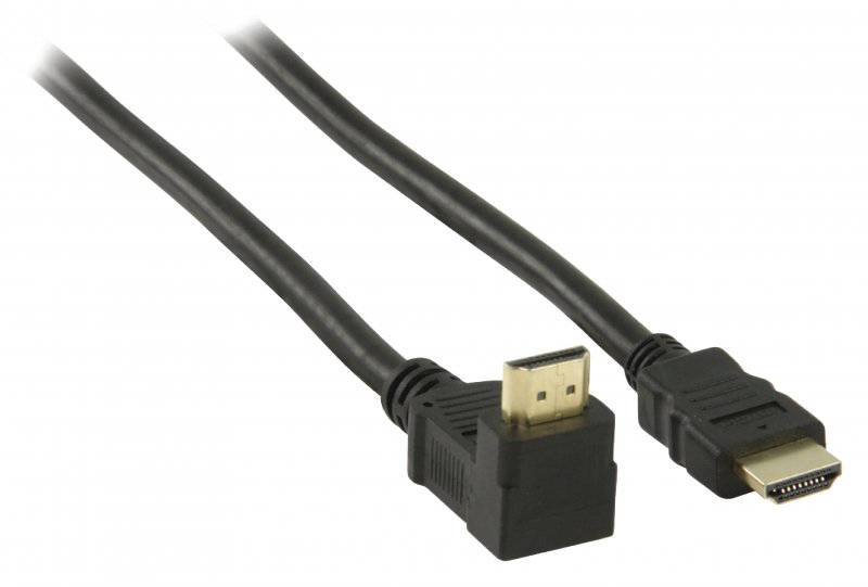 High Speed HDMI Kabel s Ethernetem HDMI Konektor - HDMI Konektor Úhlový, 270° 10.0 m Černá - obrázek č. 1