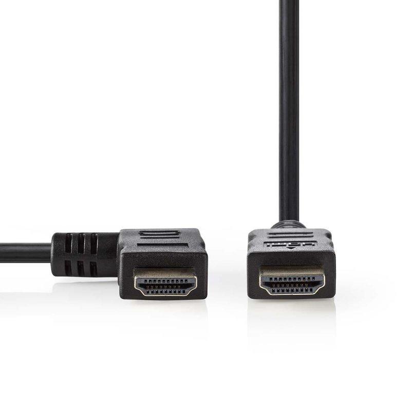 High Speed HDMI Kabel s Ethernetem HDMI Konektor - HDMI Konektor Úhlový, Levý 1.00 m Černá - obrázek produktu