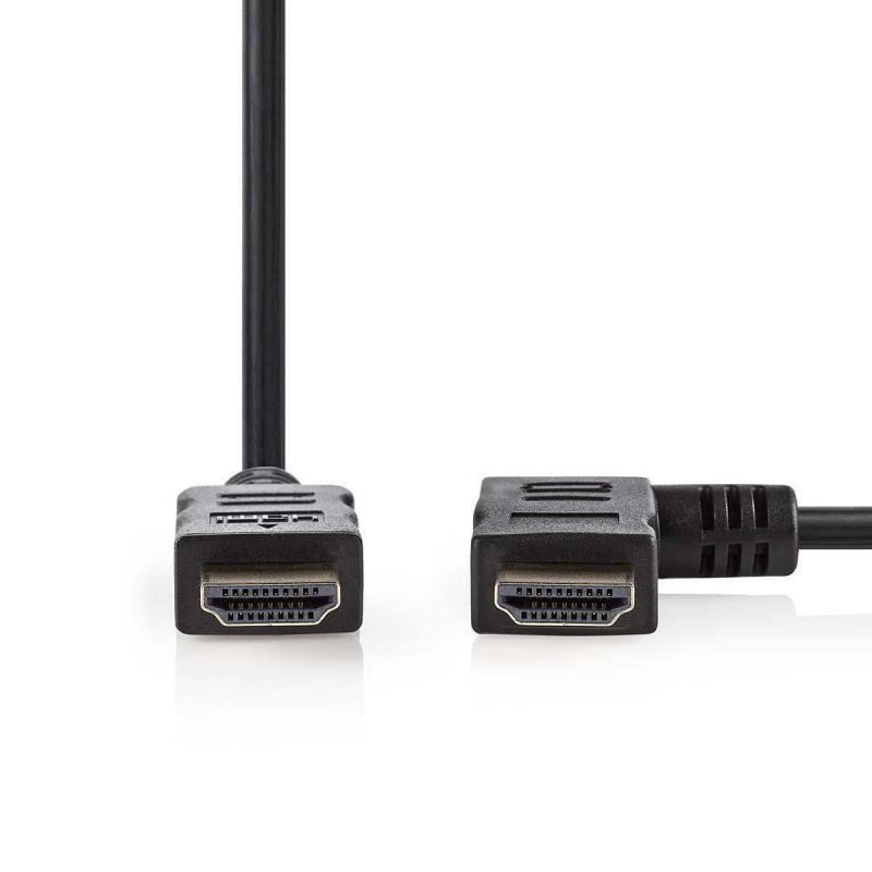 High Speed HDMI Kabel s Ethernetem HDMI Konektor - HDMI Konektor Úhlový, Pravý 2.00 m Černá - obrázek produktu