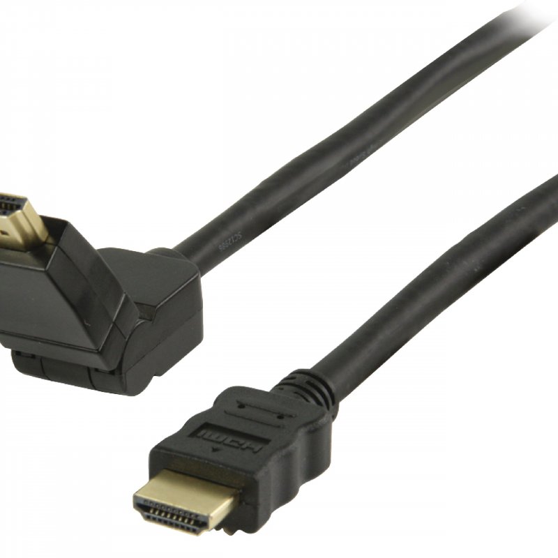 High Speed HDMI Kabel s Ethernetem HDMI Konektor - HDMI Konektor Otočný 1.50 m Černá - obrázek produktu