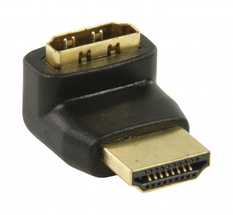 Adaptérem High Speed HDMI s Ethernetem Úhlový 270° HDMI Konektor - HDMI Zásuvka Černá - obrázek č. 1