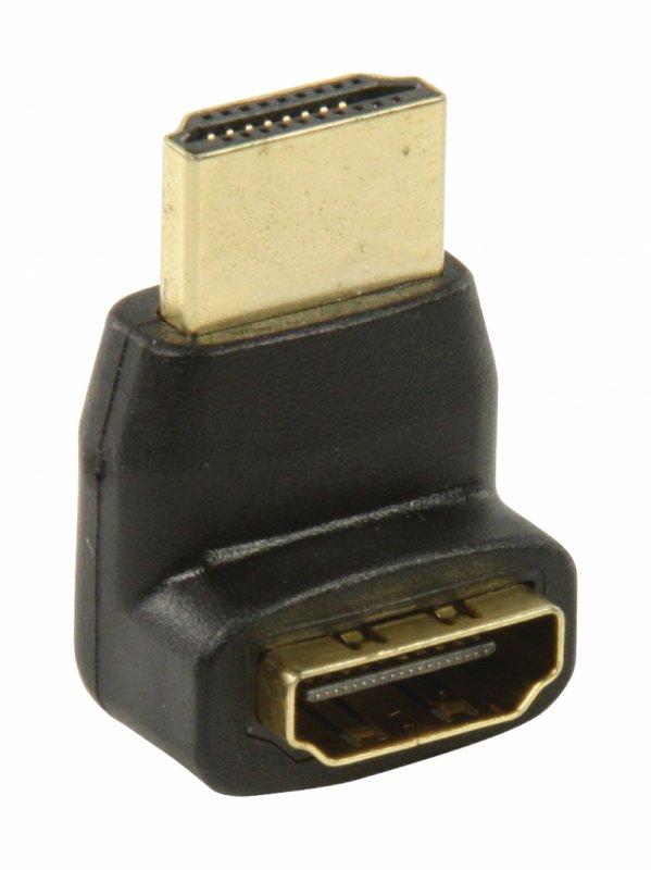 Adaptérem High Speed HDMI s Ethernetem Úhlový 270° HDMI Konektor - HDMI Zásuvka Černá - obrázek č. 2