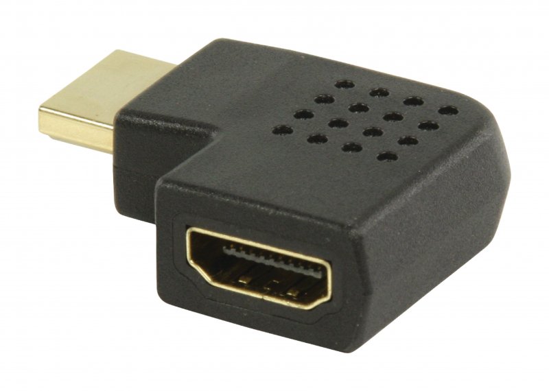 Adaptérem High Speed HDMI s Ethernetem Úhlový Levý HDMI Konektor - HDMI Zásuvka Černá - obrázek produktu
