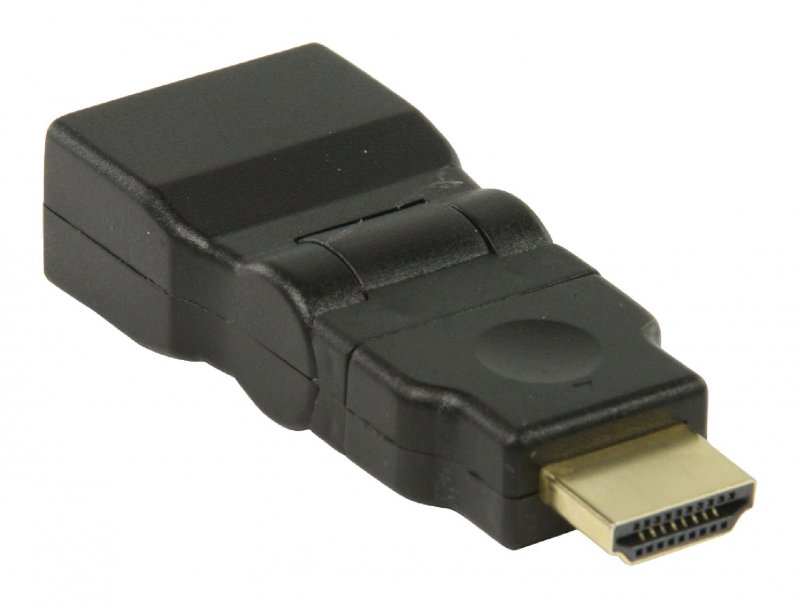 Adaptérem High Speed HDMI s Ethernetem Otočný HDMI Konektor - HDMI Zásuvka Černá - obrázek č. 1