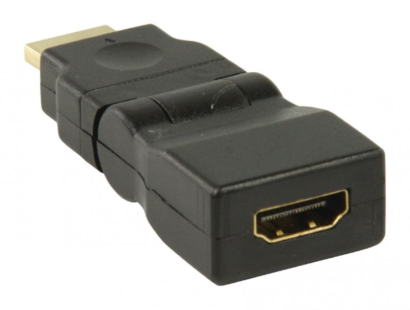 Adaptérem High Speed HDMI s Ethernetem Otočný HDMI Konektor - HDMI Zásuvka Černá - obrázek č. 2
