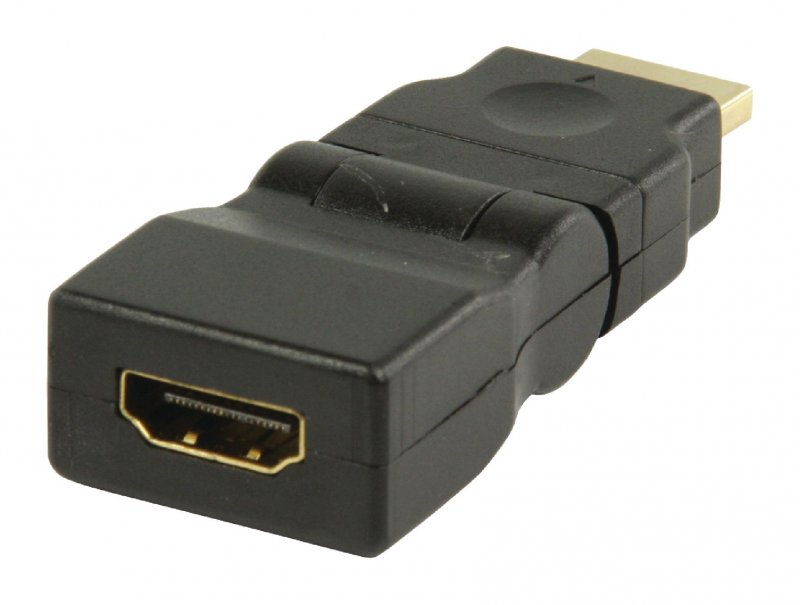 Adaptérem High Speed HDMI s Ethernetem Otočný HDMI Konektor - HDMI Zásuvka Černá - obrázek produktu
