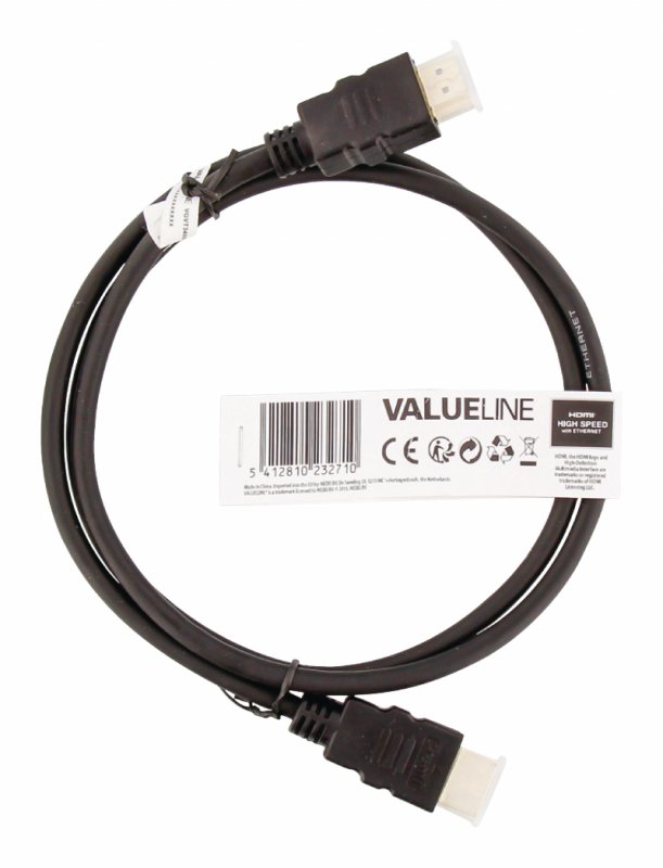 High Speed HDMI Kabel s Ethernetem HDMI Konektor - HDMI Konektor 1.00 m Černá - obrázek č. 5