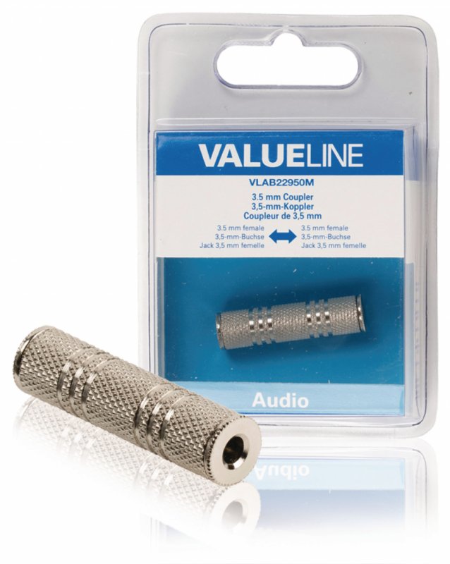 Stereo Audio Adaptér 3.5mm Zásuvka - 3.5mm Zásuvka Stříbrná - obrázek produktu
