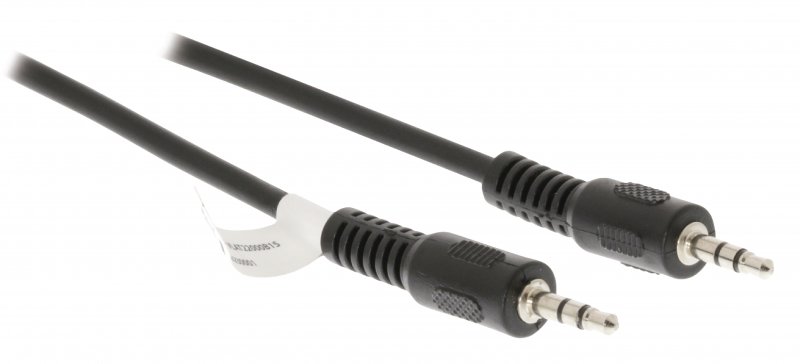 Stereo Audio Kabel 3.5mm Zástrčka - 3.5mm Zástrčka 1.50 m Černá - obrázek č. 1