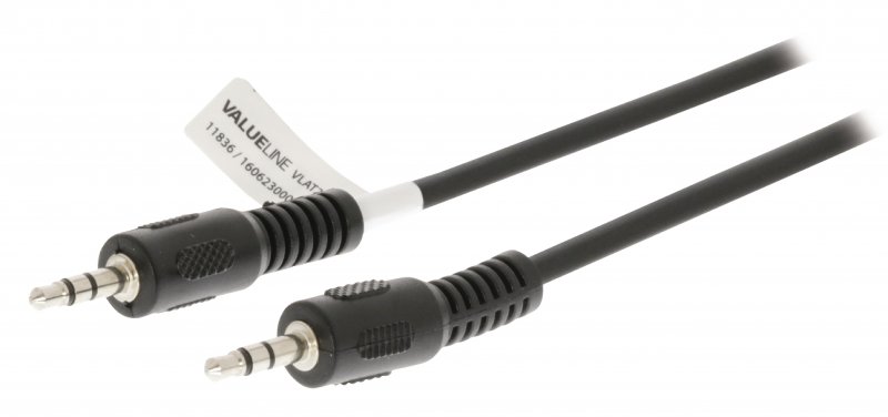 Stereo Audio Kabel 3.5mm Zástrčka - 3.5mm Zástrčka 1.50 m Černá - obrázek produktu
