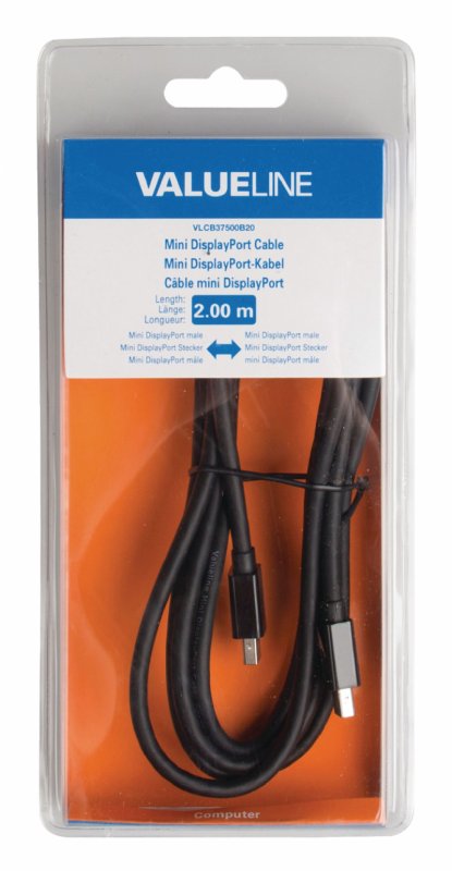 Kabel Mini DisplayPort Mini DisplayPort Zástrčka - Mini DisplayPort Zástrčka 2.00 m Černá VLCB37500B20 - obrázek č. 3