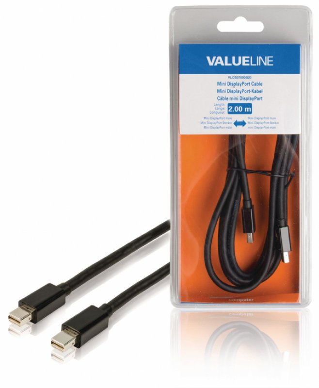 Kabel Mini DisplayPort Mini DisplayPort Zástrčka - Mini DisplayPort Zástrčka 2.00 m Černá VLCB37500B20 - obrázek produktu