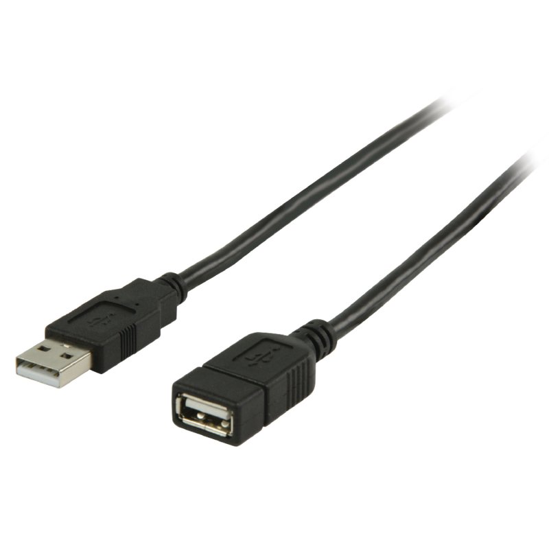 Prodlužovací Kabel USB 2.0 USB A Zástrčka - USB A Zásuvka 2.00 m Černá - obrázek č. 1