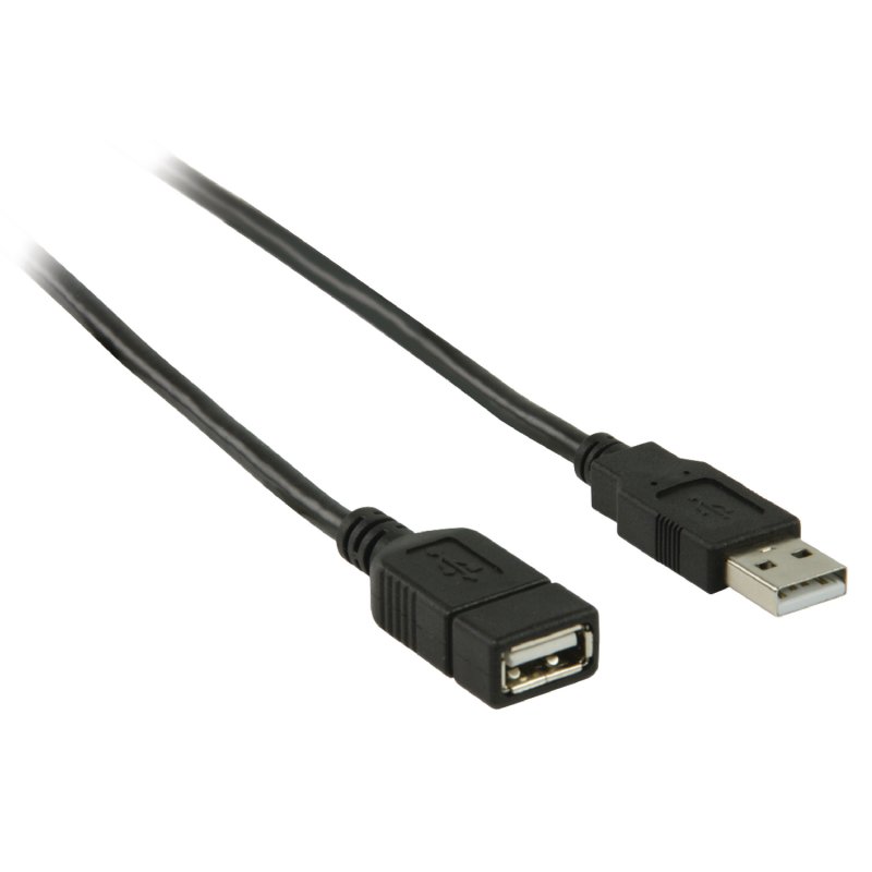 Prodlužovací Kabel USB 2.0 USB A Zástrčka - USB A Zásuvka 2.00 m Černá - obrázek č. 2
