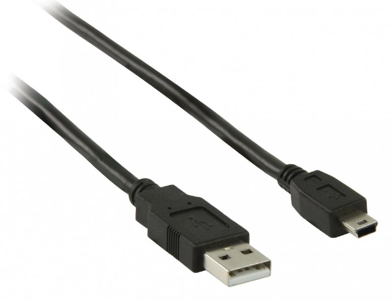 Kabel USB 2.0 USB A Zástrčka - Mini B Zástrčka Kulatý 3.00 m Černá - obrázek č. 2