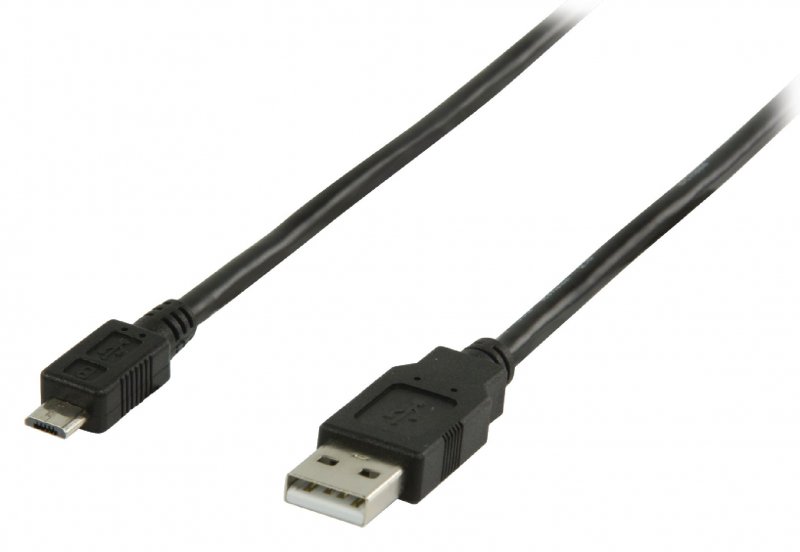 Kabel USB 2.0 USB A Zástrčka - Micro B Zástrčka Kulatý 2.00 m Černá - obrázek č. 1