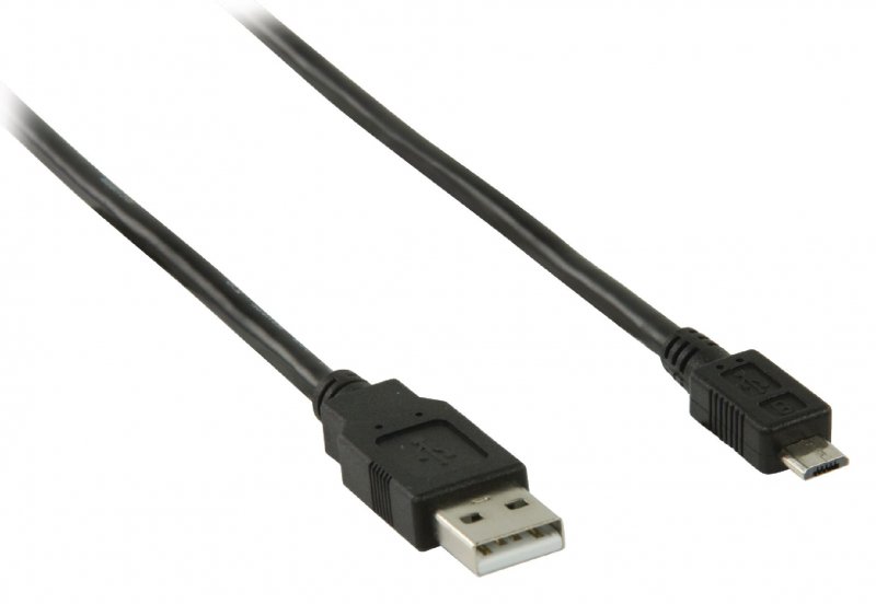 Kabel USB 2.0 USB A Zástrčka - Micro B Zástrčka Kulatý 3.00 m Černá - obrázek č. 2