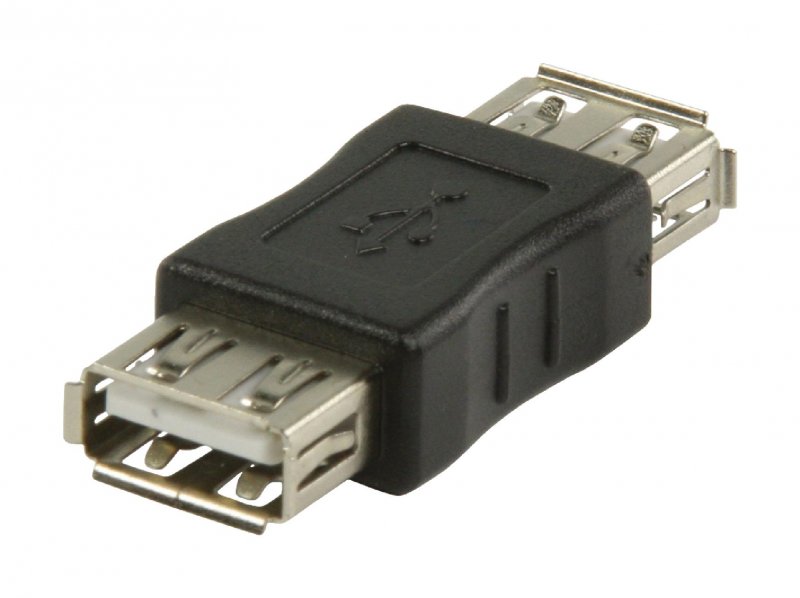Adaptér USB 2.0 USB A Zásuvka - USB A Zásuvka Černá - obrázek č. 1
