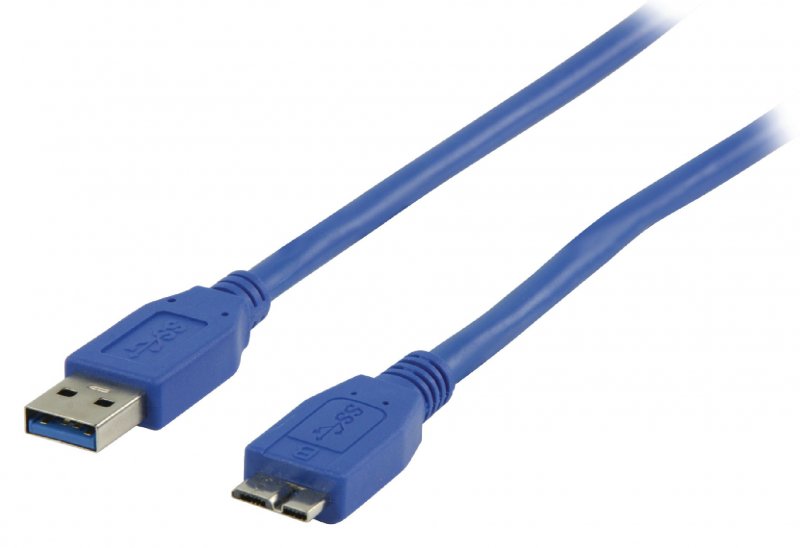 Kabel USB 3.0 USB A Zástrčka - Micro B Zástrčka 2.00 m Modrá - obrázek č. 1