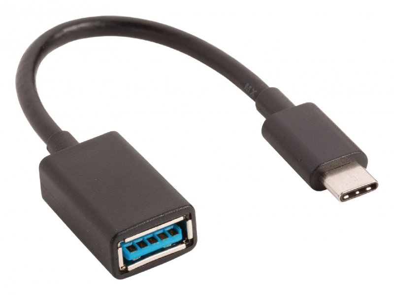 Kabel USB 3.0 USB-C Zástrčka - USB A Zásuvka 0.15 m Černá - obrázek č. 1